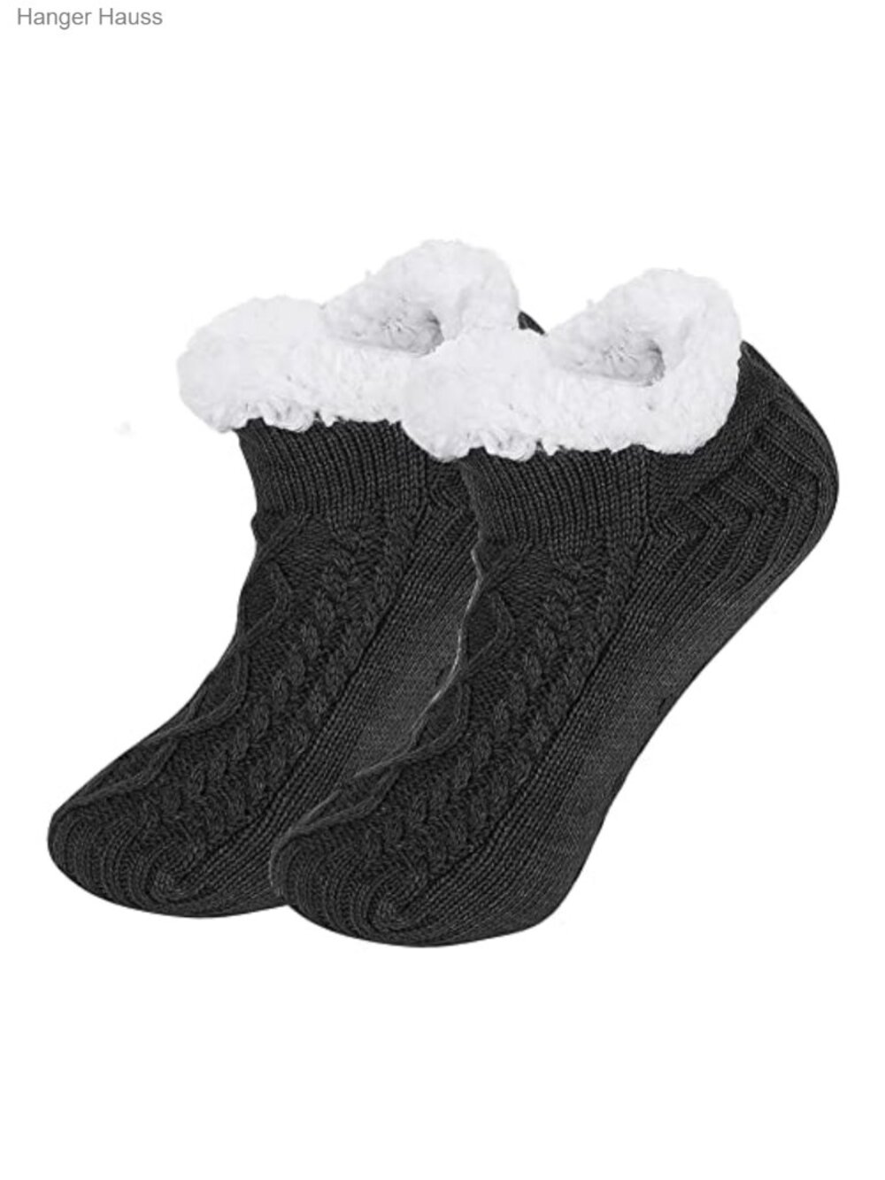 Unisex Fleece Lined Slipper Socks Non-Slip Grip Fuzzy Sherpa Ankle Warm